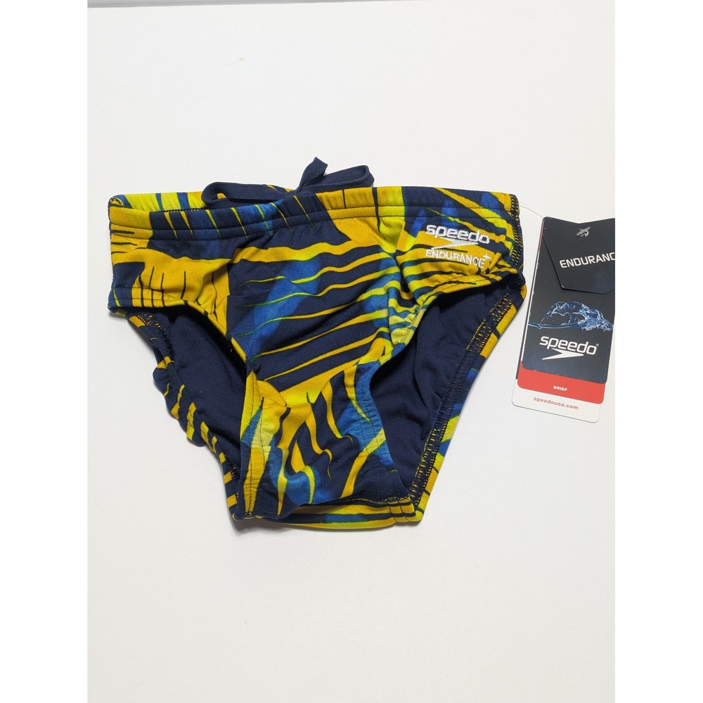 Speedo Mens Endurance+ Swim Brief Sapphire Gold 24